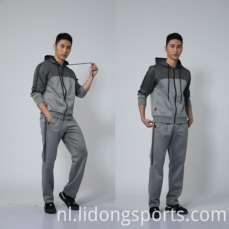 Groothandel Lady Fashion Man Hoody Jogging Suit jas nieuw ontwerp op maat gewone sport heren tracksuit voor koppels